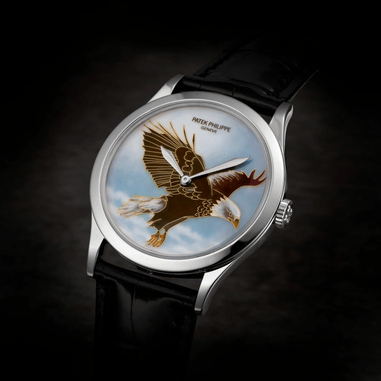 Patek Philippe,Calatrava 38mm,38mm,Platinum,Blue,Black,Multi-Color,Automatic,48hours,In-house Caliber,5077P,5077P-029