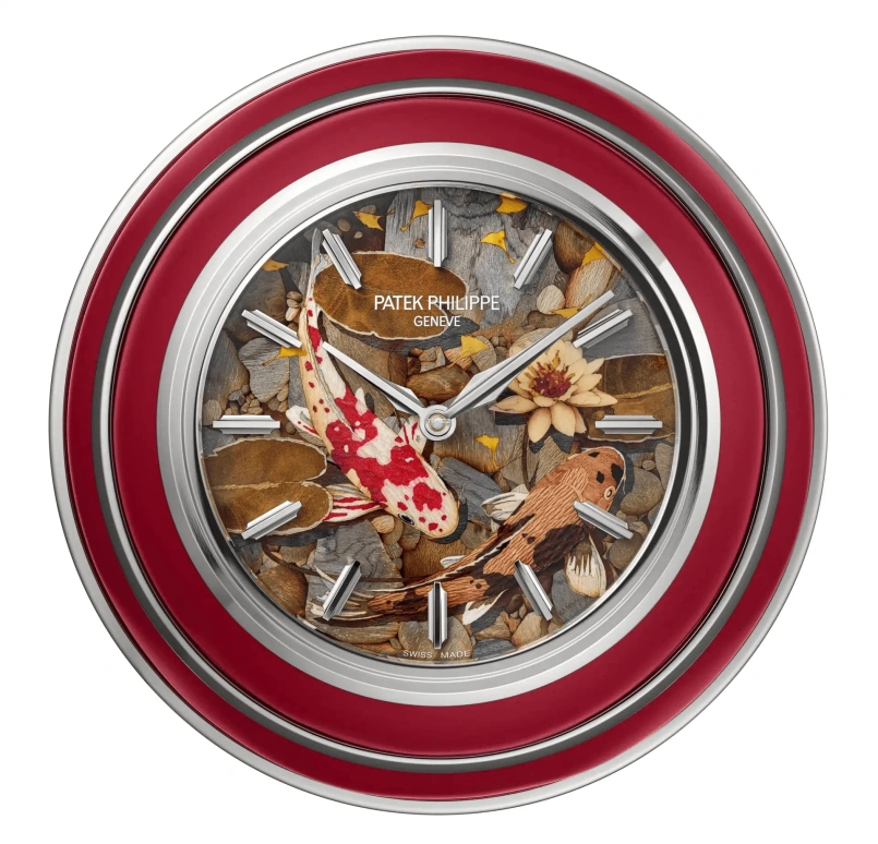 Patek Philippe,Dome Clocks ,Brown,Multi-Color,Sapphire,Round,Silver,Red,25025M,25025M-001