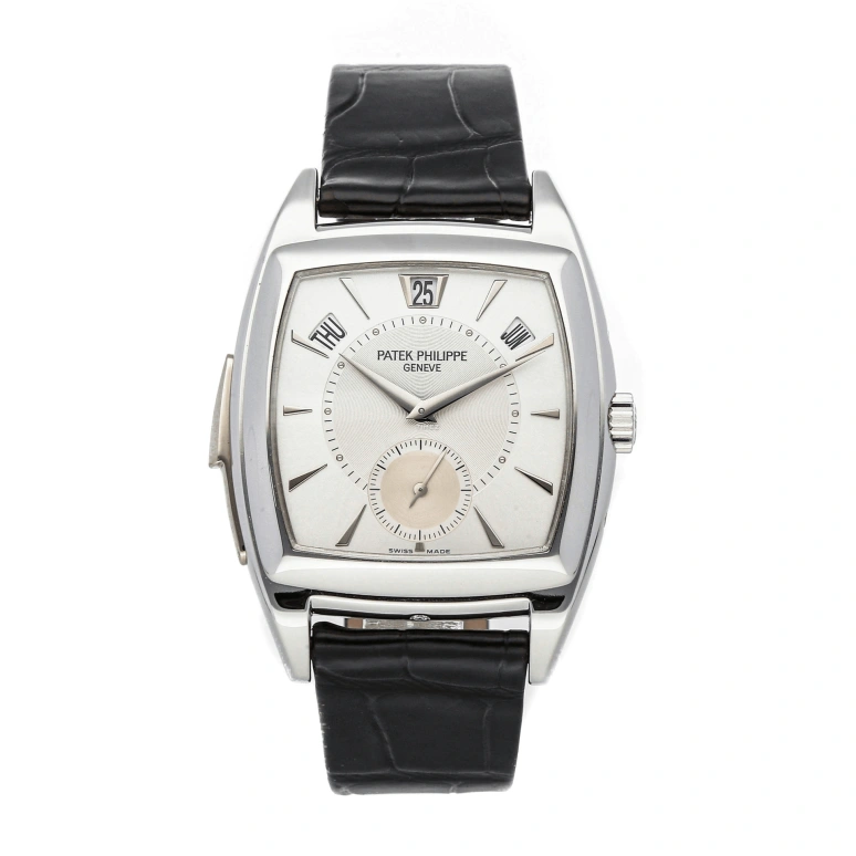 Patek Philippe,Grand Complications 38x51mm,38x51mm,Platinum,White,Silver,Automatic,Annual Calendar,Month,Date,Day,48hours,In-house Caliber,5033P,5033P-010