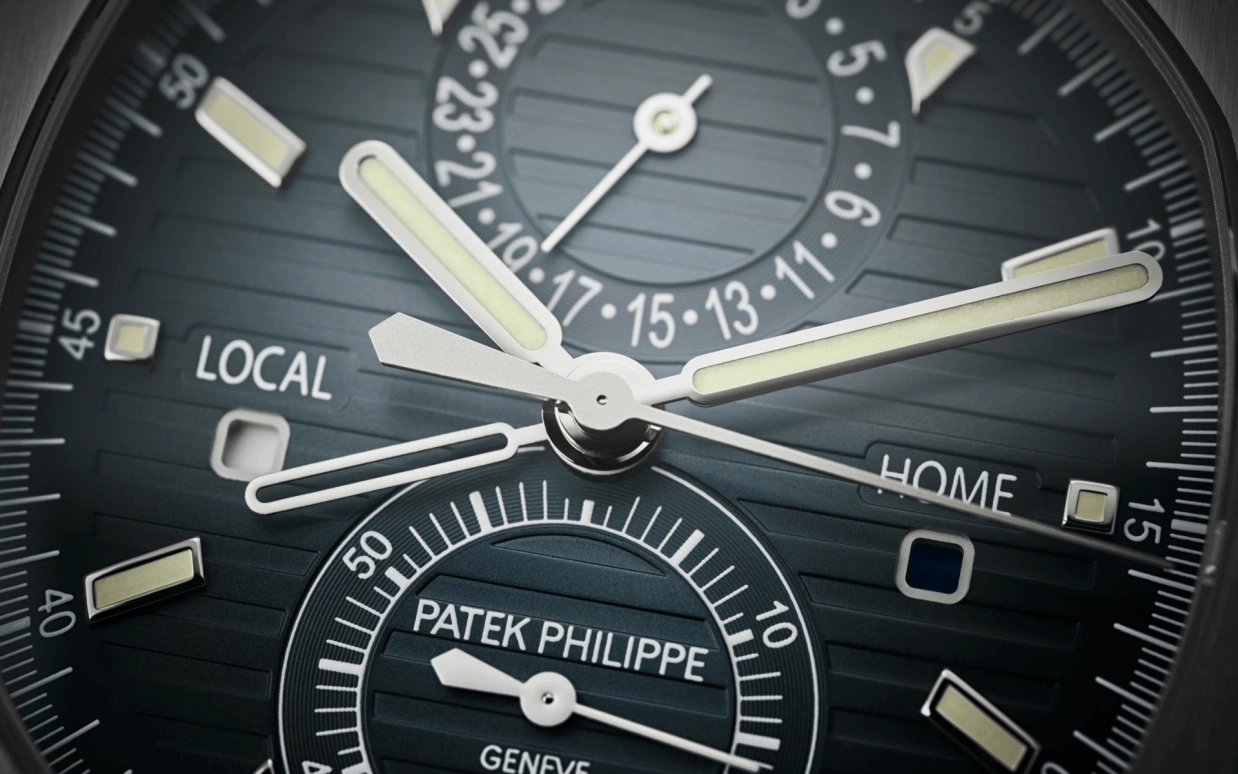 Patek Philippe,Nautilus 40.50mm,40.50mm,Stainless Steel,Gradient,Black,Blue,Automatic,Day,Dule Time,5990,5990/1A-011