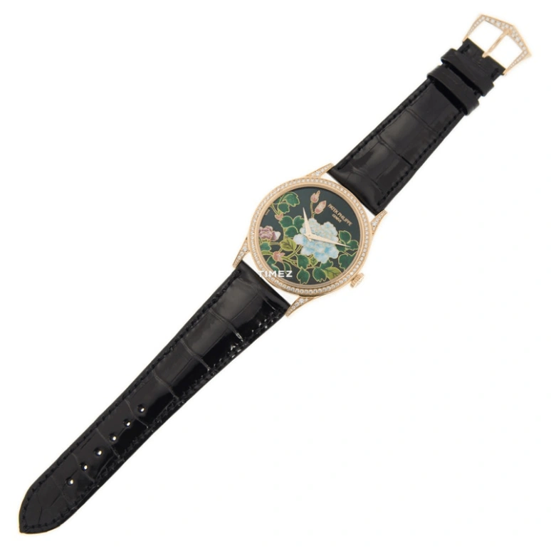 Patek Philippe,Calatrava 38mm,38mm,Rose Gold,Multi-Color,Green,Black,Blue,Pink,Automatic,48hours,In-house Caliber,5077,5077/100R-027