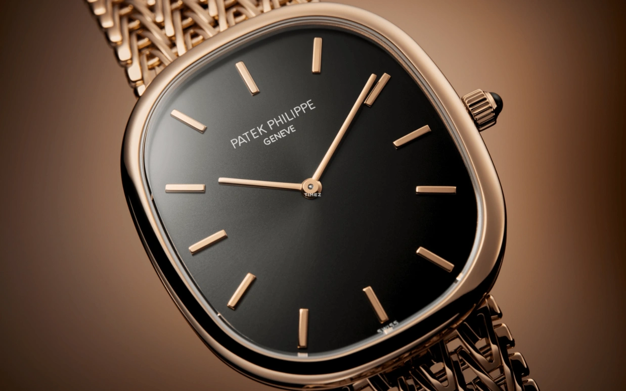 Patek Philippe,Golden Ellipse 34.50x39.50mm,34.50x39.50mm,Rose Gold,Black,Automatic,48hours,In-house Caliber,5738,5738/1R-001