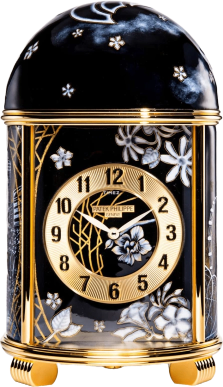 Patek Philippe,Dome Clocks ,Black,White,Electromechanical,In-house Caliber,Black,Colorful,Enamel,20094M