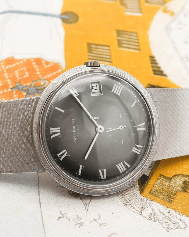Patek Philippe,Calatrava 36mm,36mm,White Gold,Black,Automatic,Day,38hours,3445,3445/6G Grey Roman