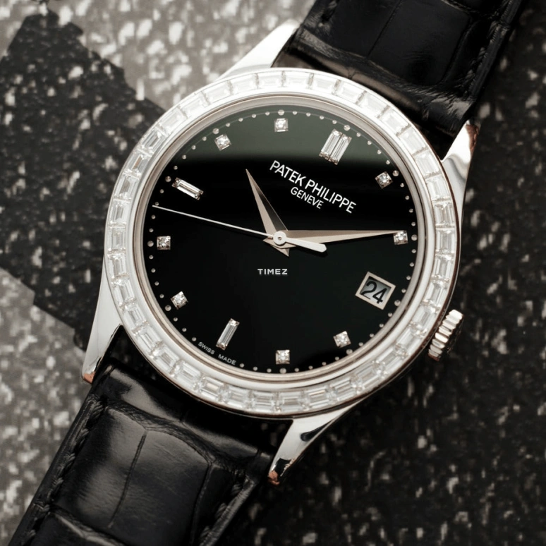 Patek Philippe,Calatrava 38mm,38mm,Platinum,Black,Automatic,Day,45hours,5298P,5298P-010