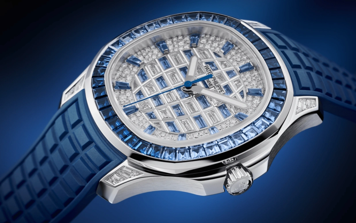 Patek Philippe,Aquanaut 38.80mm,38.80mm,White Gold,Silver,Blue,Automatic,45hours,In-house Caliber,Mark Wahlberg,Marky Mark,5268,5268/461G-001