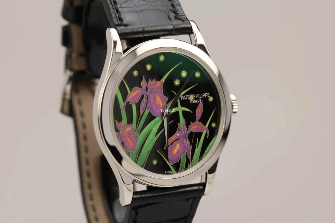 Patek Philippe,Calatrava 37mm,37mm,Platinum,Multi-Color,Green,Black,Pink,Automatic,48hours,In-house Caliber,5077P,5077P-087