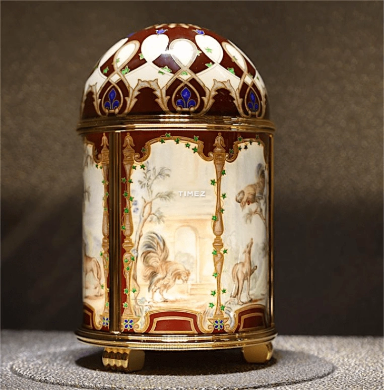 Patek Philippe,Dome Clocks ,Red,Electromechanical,In-house Caliber,Red,White,Colorful,Enamel,10029M,10029M-001
