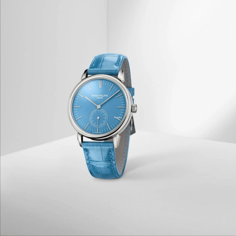 Patek Philippe,Calatrava 36mm,36mm,White Gold,Blue,Handwound,44hours,In-house Caliber,6127G,6127G-010