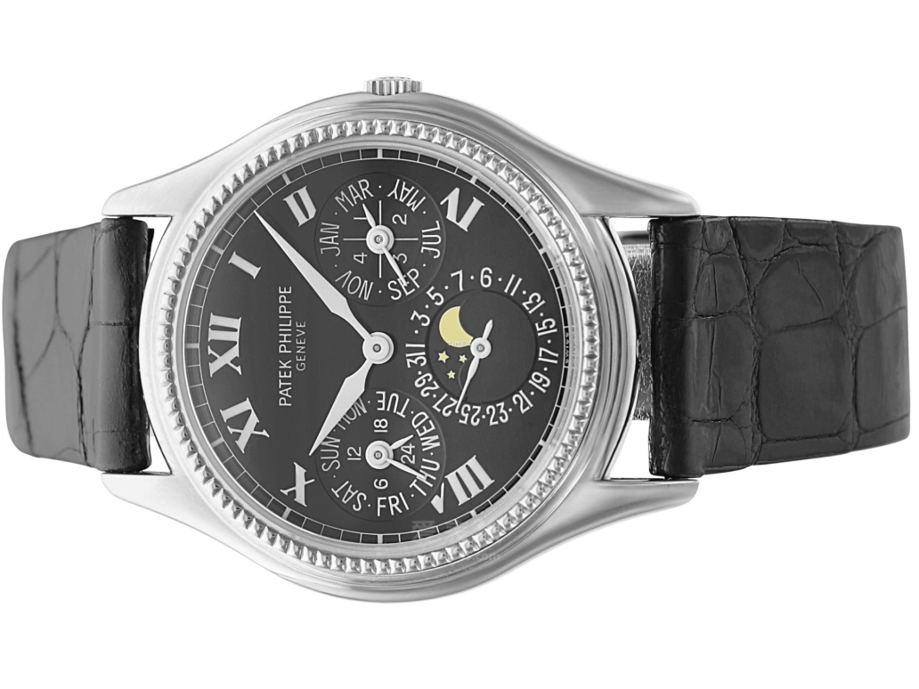 Patek Philippe,Grand Complications 36mm,36mm,White Gold,Black,Automatic,Moonphase,Perpetual Calendar,Leap Year,Month,48hours,In-house Caliber,5038G,5038G-001
