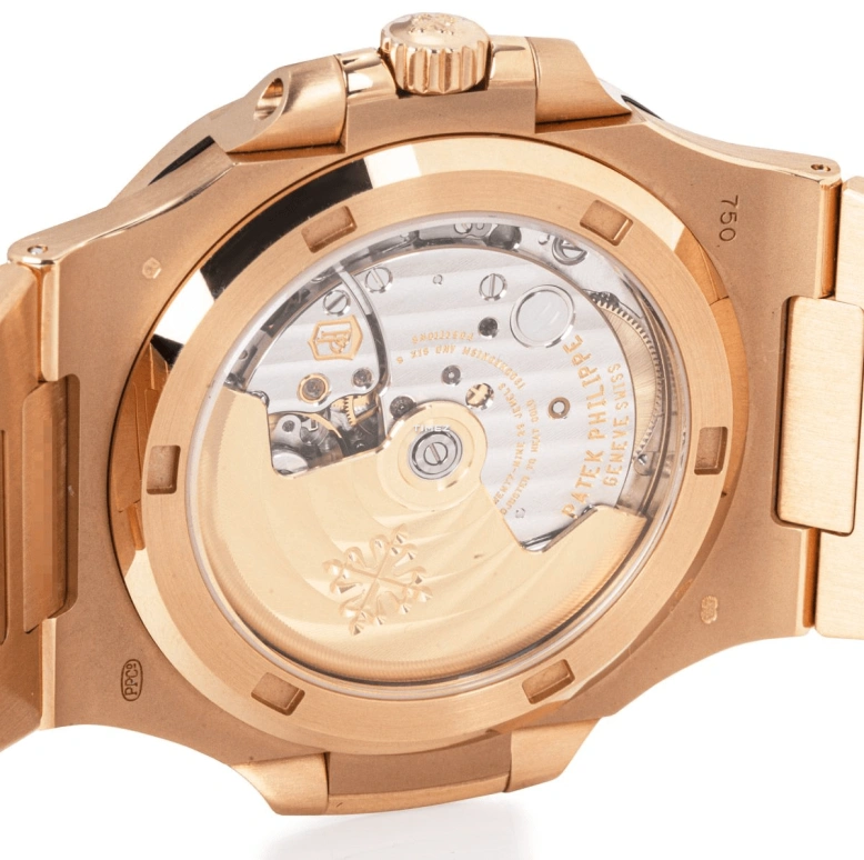 Patek Philippe,Nautilus 40mm,40mm,Rose Gold,Rose Gold,Silver,Automatic,Day,45hours,Drake,5719,5719/10R-010