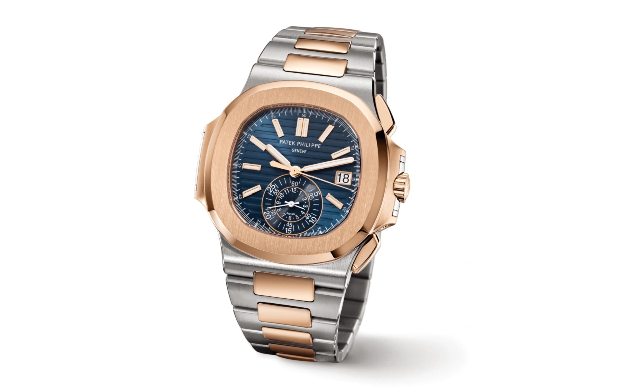 Patek Philippe,Nautilus 40.50mm,40.50mm,Rose Gold,Stainless Steel,Blue,Automatic,Chronograph,Day,Conor McGrego,Tyson Fury,5980,5980/1AR-001