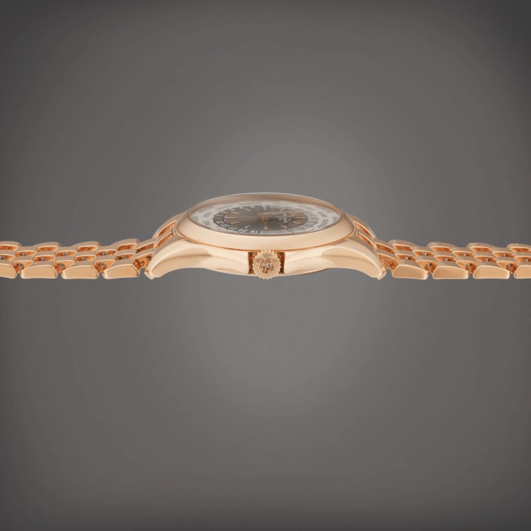 Patek Philippe,Complications 39.50mm,39.50mm,Rose Gold,Silver White,Brown,Automatic,World Time,Day / Night Indication,5130,5130/1R-001