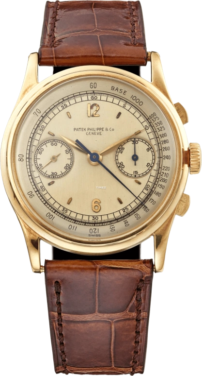 Patek Philippe,Complications 36.50mm,36.50mm,Yellow Gold,Cream,Handwound,Chronograph,Round,530J Gilt