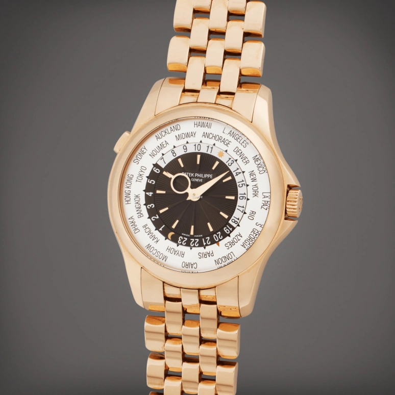 Patek Philippe,Complications 39.50mm,39.50mm,Rose Gold,Silver White,Brown,Automatic,World Time,Day / Night Indication,5130,5130/1R-001