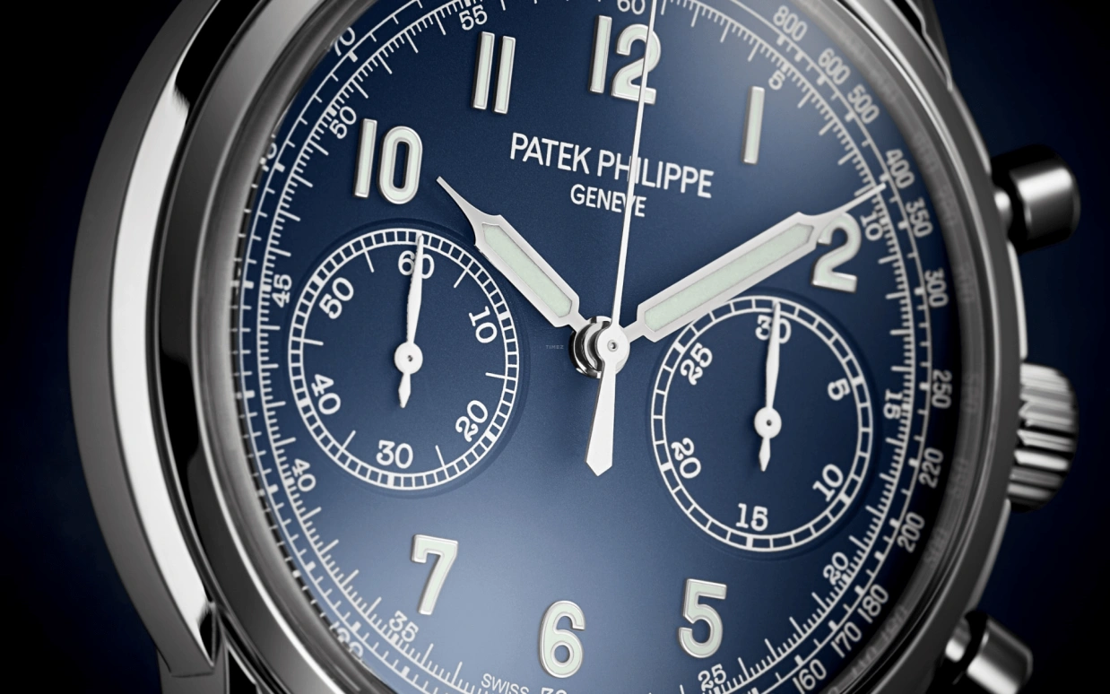 Patek Philippe,Complications 41mm,41mm,White Gold,Blue,Handwound,Chronograph,Column Wheel,5172G,5172G-001