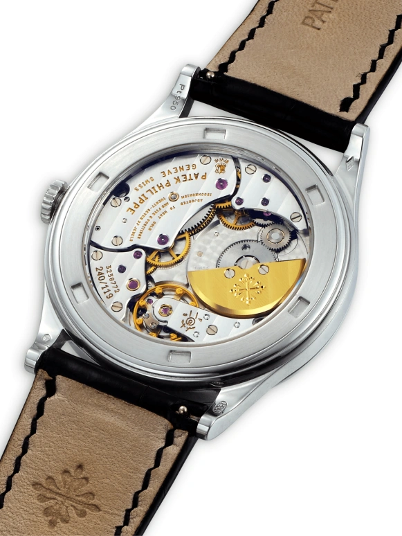 Patek Philippe,Calatrava 38mm,38mm,Platinum,Multi-Color,Pink,Red,Automatic,48hours,In-house Caliber,5077P,5077P-015