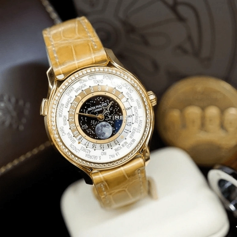 Patek Philippe,Limited Editions 38mm,38mm,Rose Gold,White,Automatic,Moonphase,World Time,7175R,7175R-001