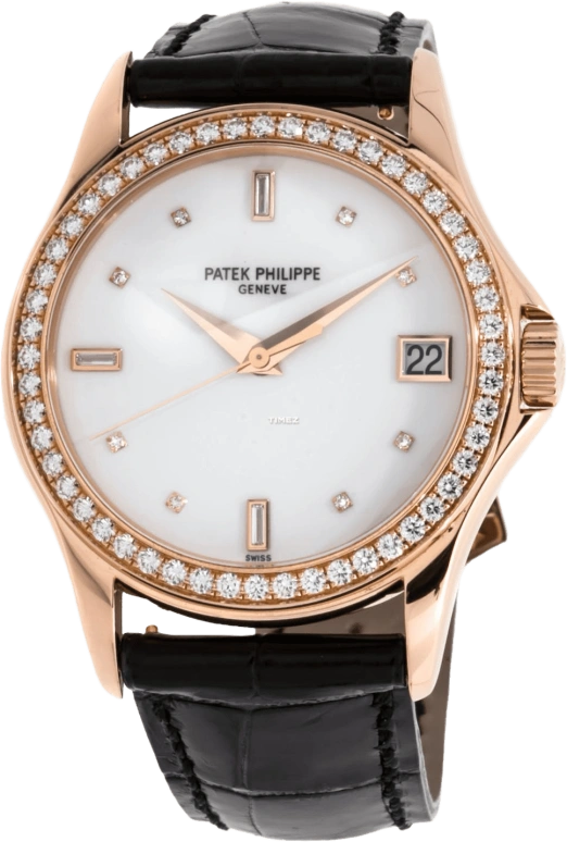 Patek Philippe,Calatrava 37mm,37mm,Rose Gold,White,Automatic,Day,45hours,5108R,5108R-001