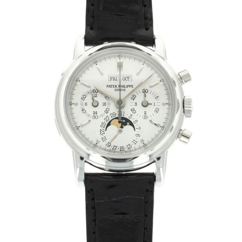 Patek Philippe,Grand Complications 36mm,36mm,Platinum,Silver,Handwound,Chronograph,Moonphase,Perpetual Calendar,Leap Year,60hours,In-house Caliber,3970EP,3970EP-021
