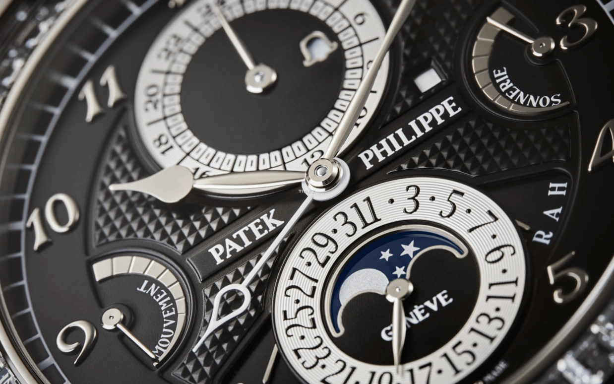 Patek Philippe,Grand Complications 49.40mm,49.40mm,White Gold,Black,Handwound,Moonphase,Perpetual Calendar,Leap Year,Month,72hours,In-house Caliber,6300,6300/400G-001