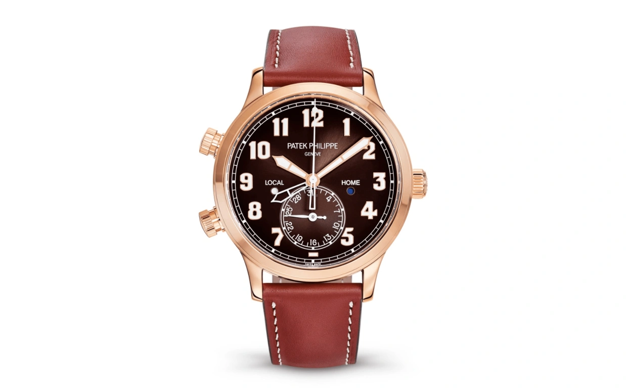 Patek Philippe,Complications 42mm,42mm,Rose Gold,Brown,Automatic,Day,Dule Time,Day / Night Indication,5524R,5524R-001