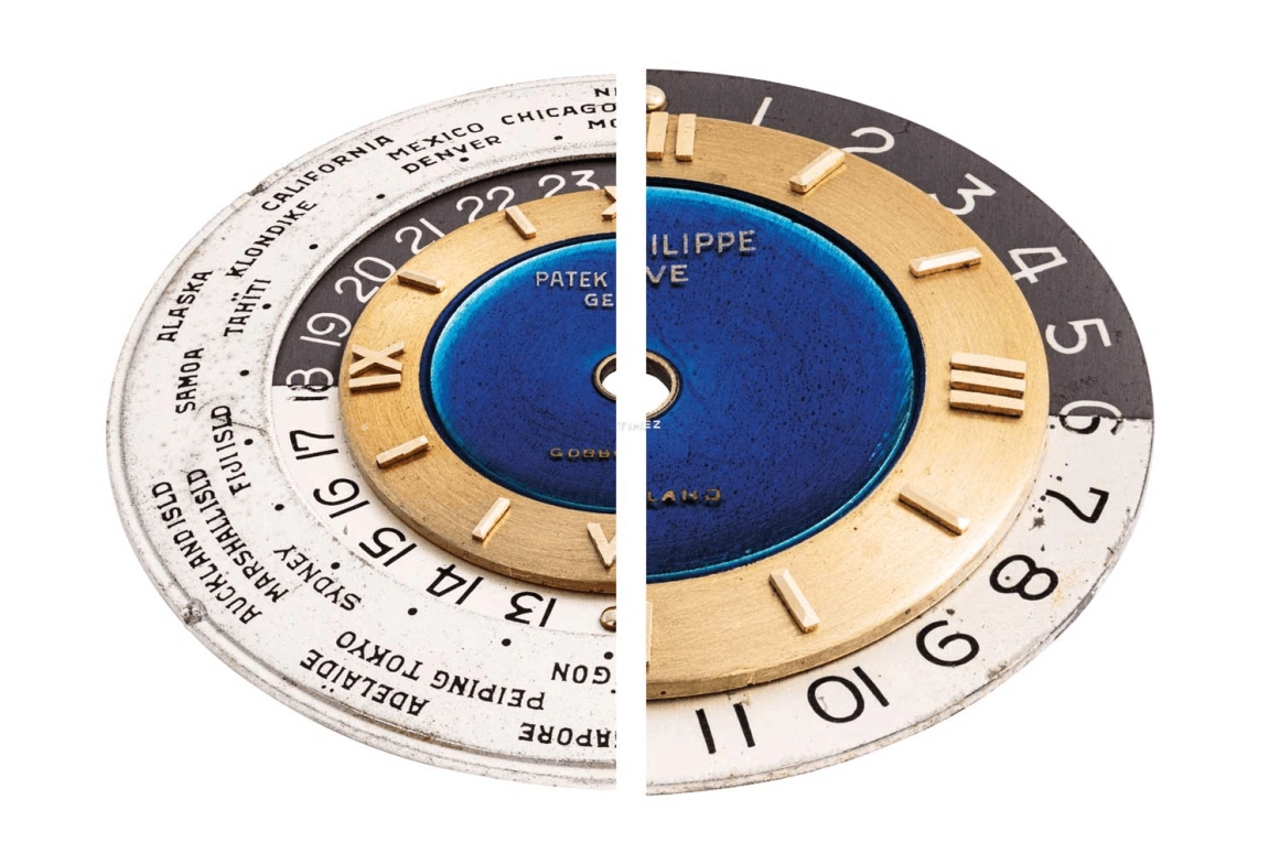 Patek Philippe,Complications 35.50mm,35.50mm,Rose Gold,Blue,White,Automatic,World Time,Day / Night Indication,2523 Gobbi Milan