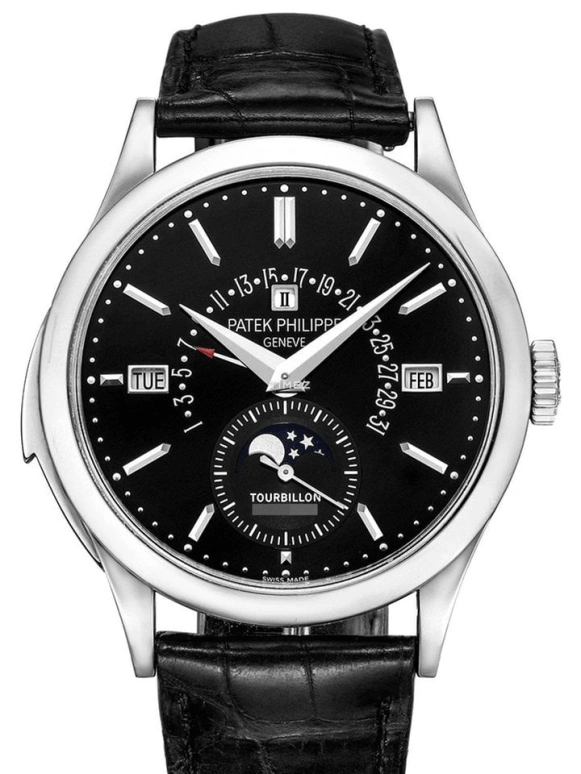 Patek Philippe,Grand Complications 39.50mm,39.50mm,Platinum,Black,Handwound,Perpetual Calendar,Leap Year,Month,Date,48hours,In-house Caliber,5216P,5216P-001