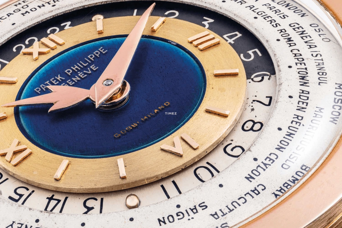 Patek Philippe,Complications 35.50mm,35.50mm,Rose Gold,Blue,White,Automatic,World Time,Day / Night Indication,2523 Gobbi Milan