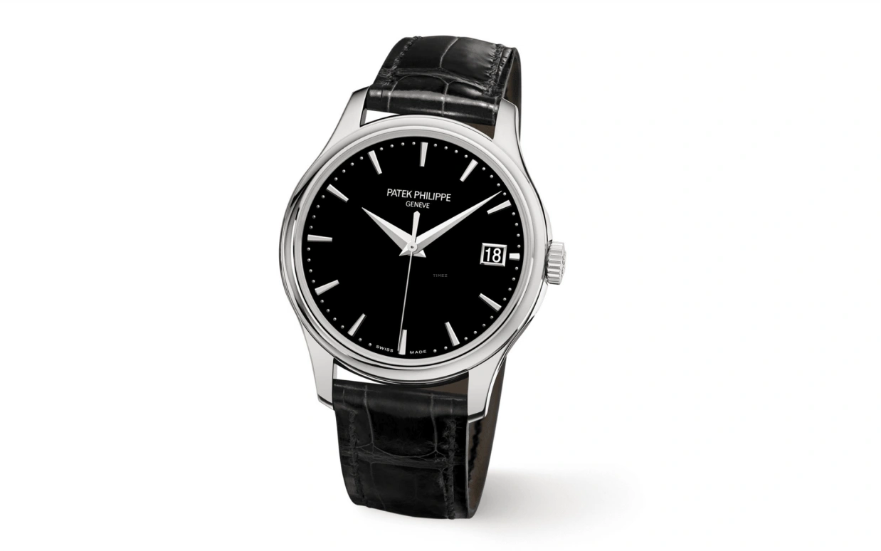 Patek Philippe,Calatrava 39mm,39mm,White Gold,Black,Automatic,Day,45hours,5227G,5227G-010