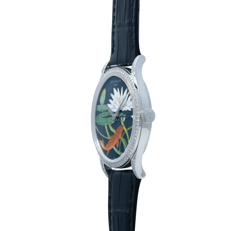 Patek Philippe,Calatrava 38mm,38mm,White Gold,Multi-Color,Black,White,Green,Orange,Automatic,48hours,In-house Caliber,5077,5077/100G-016
