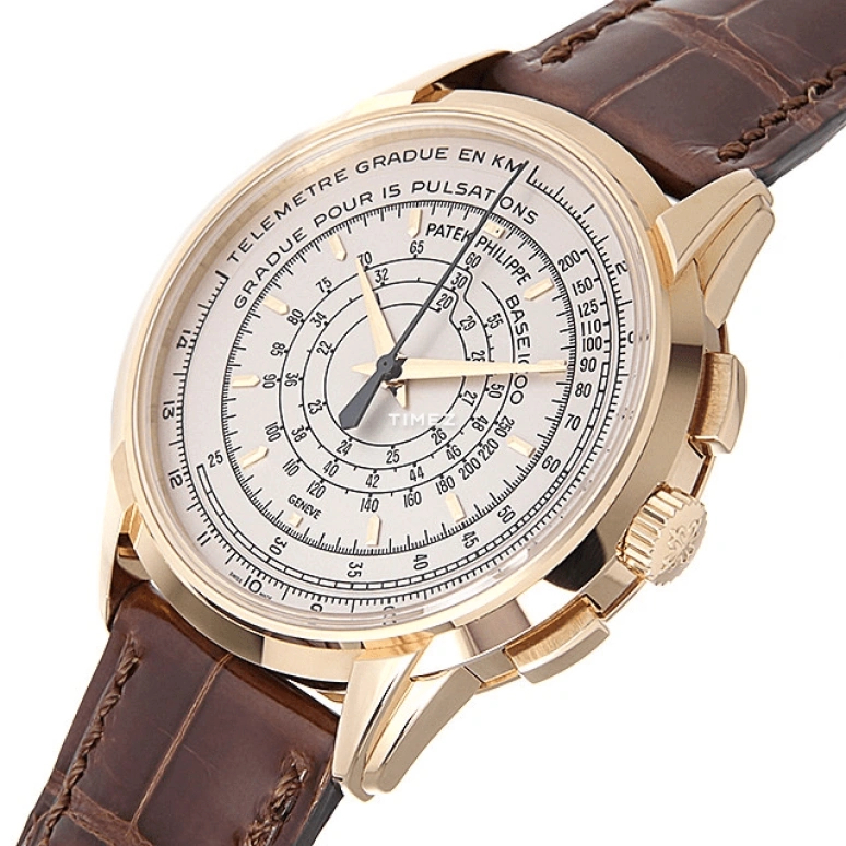 Patek Philippe,Complications 40mm,40mm,Yellow Gold,Silver,Automatic,Chronograph,55hours,5975J,5975J-001