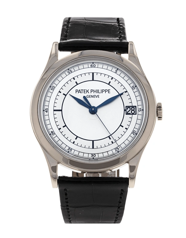 Patek Philippe,Calatrava 38mm,38mm,White Gold,Silver White,Automatic,Day,45hours,5296G,5296G-001