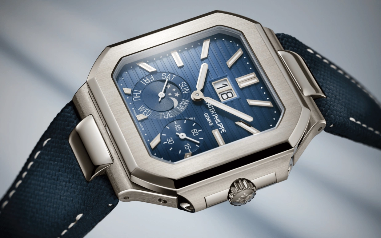 Patek Philippe,Cubitus 45mm,45mm,Platinum,Blue,Automatic,Moonphase,Date,Day,Big Date,48hours,In-house Caliber,Zlatan Ibrahimović,Son Heung-Min,Wang Chuqin,JJ Lin,5822P,5822P-001