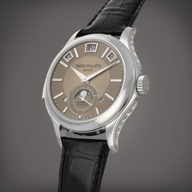 Patek Philippe,Grand Complications 41mm,41mm,Platinum,Brown,Handwound,Moonphase,Perpetual Calendar,Leap Year,Month,48hours,In-house Caliber,5207P,5207P-001