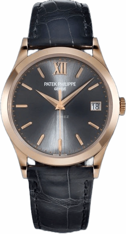 Patek Philippe,Calatrava 38mm,38mm,Rose Gold,Grey,Automatic,Day,45hours,Conor McGrego,5296R,5296R-016