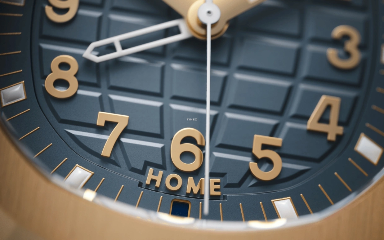 Patek Philippe,Aquanaut 38.80mm,38.80mm,Rose Gold,Grey,Blue,Quartz,Dule Time,Day / Night Indication,5269R,5269R-001