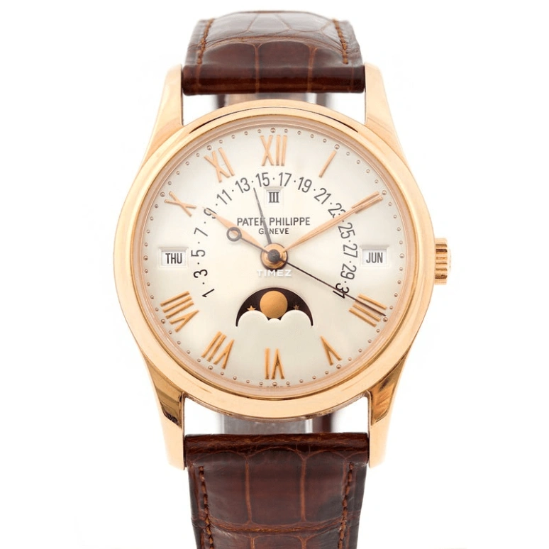 Patek Philippe,Grand Complications 37.20mm,37.20mm,Rose Gold,Silver,Automatic,Moonphase,Perpetual Calendar,Leap Year,Month,48hours,In-house Caliber,5050R,5050R-001