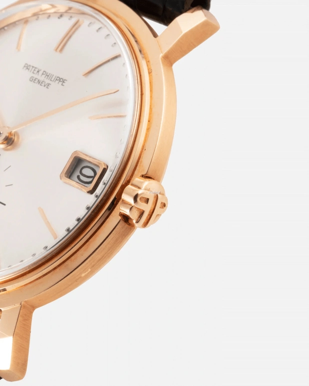 Patek Philippe,Calatrava 35mm,35mm,Rose Gold,Silver,Automatic,Day,38hours,3445R