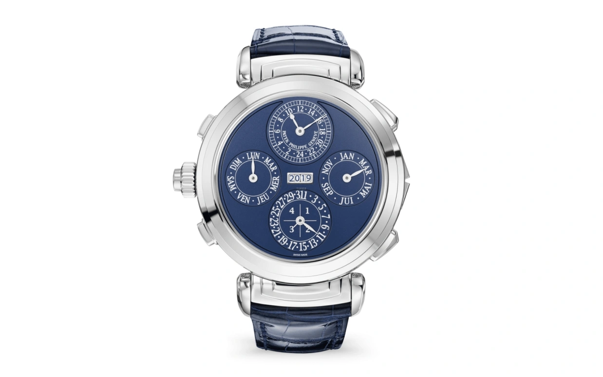 Patek Philippe,Grand Complications 47.40mm,47.40mm,White Gold,Blue,Handwound,Moonphase,Perpetual Calendar,Leap Year,Month,72hours,In-house Caliber,Mark Robert Michael Wahlberg,Mark Wahlberg,Marky Mark,6300G,6300G-010