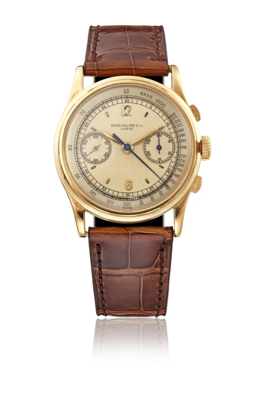 Patek Philippe,Complications 36.50mm,36.50mm,Yellow Gold,Cream,Handwound,Chronograph,Round,530J Gilt
