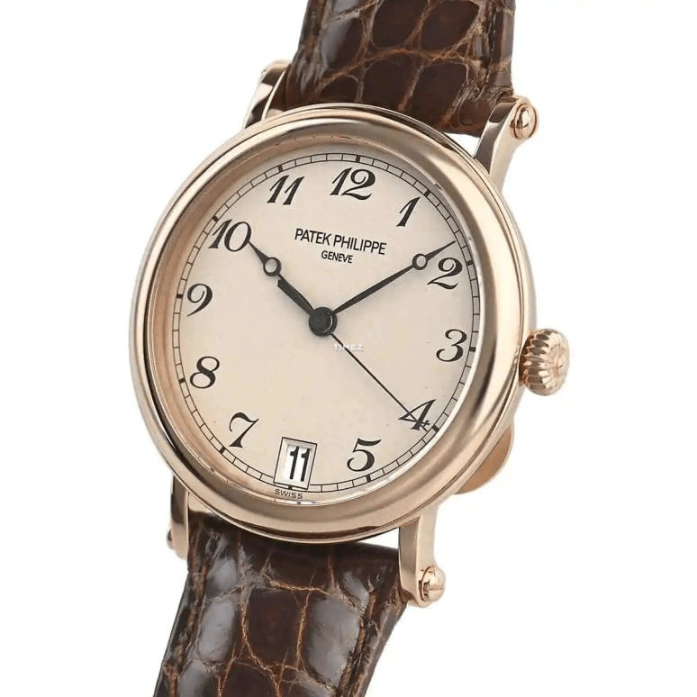 Patek Philippe,Calatrava 35.50mm,35.50mm,Rose Gold,Cream,Automatic,Day,In-house Caliber,5053R,5053R-001
