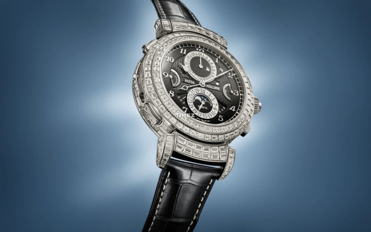 Patek Philippe,Grand Complications 49.40mm,49.40mm,White Gold,Black,Handwound,Moonphase,Perpetual Calendar,Leap Year,Month,72hours,In-house Caliber,6300,6300/400G-001