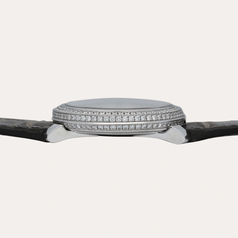 Patek Philippe,Complications 33.30mm,33.30mm,White Gold,Black,Handwound,Moonphase,39～44hours,4968G,4968G-001