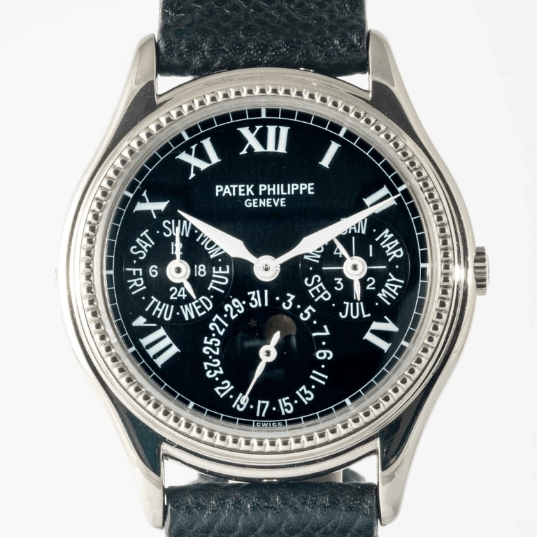 Patek Philippe,Grand Complications 36mm,36mm,White Gold,Black,Automatic,Moonphase,Perpetual Calendar,Leap Year,Month,48hours,In-house Caliber,5038G,5038G-001