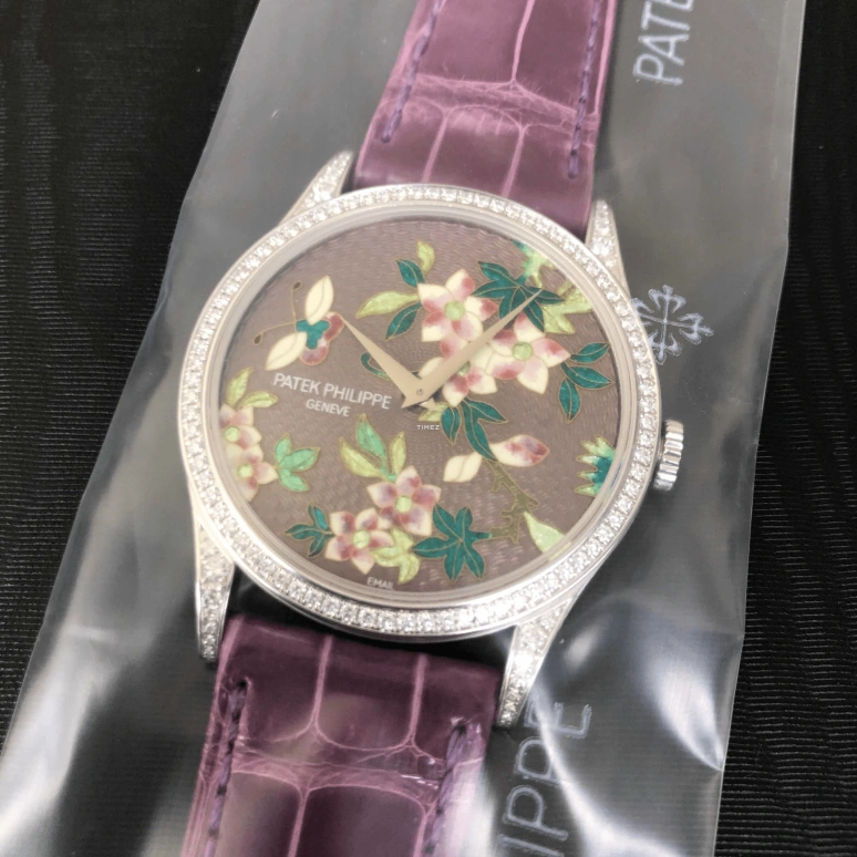 Patek Philippe,Rare Handcrafts 37mm,37mm,White Gold,Purple,Multi-Color,Automatic,48hours,In-house Caliber,5077,5077/100G-025