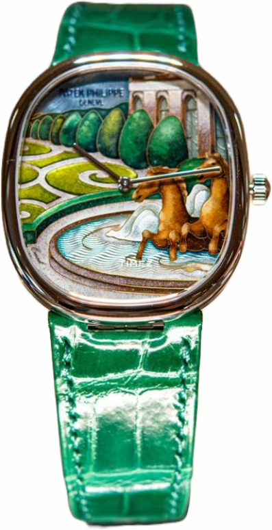 Patek Philippe,Golden Ellipse ,White Gold,Green,Brown,Multi-Color,Automatic,48hours,In-house Caliber,5738,5738/50G-037