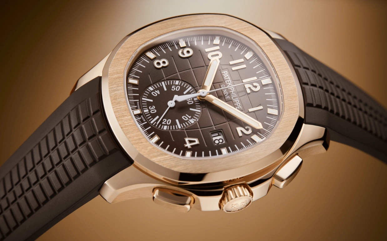 Patek Philippe,Aquanaut 42.20mm,42.20mm,Rose Gold,Brown,Automatic,Chronograph,Flyback,Jimmy Butler,Bukayo Saka,Kyle Kuzma,5968R,5968R-001
