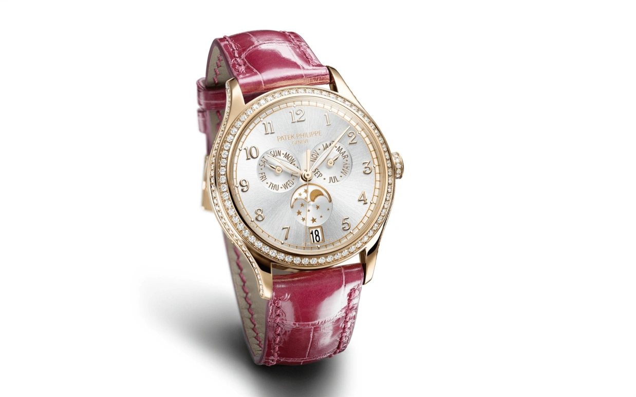 Patek Philippe,Complications 38mm,38mm,Rose Gold,Silver,Automatic,Moonphase,Annual Calendar,Month,Date,45hours,In-house Caliber,4947R,4947R-001