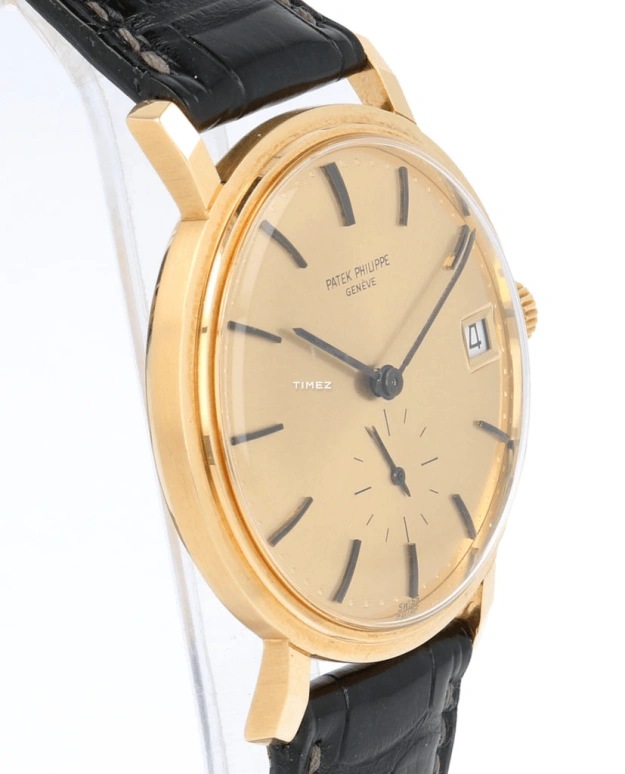 Patek Philippe,Calatrava 35mm,35mm,Yellow Gold,Gold,Automatic,Day,Sapphire,Crystal Glass,3445J